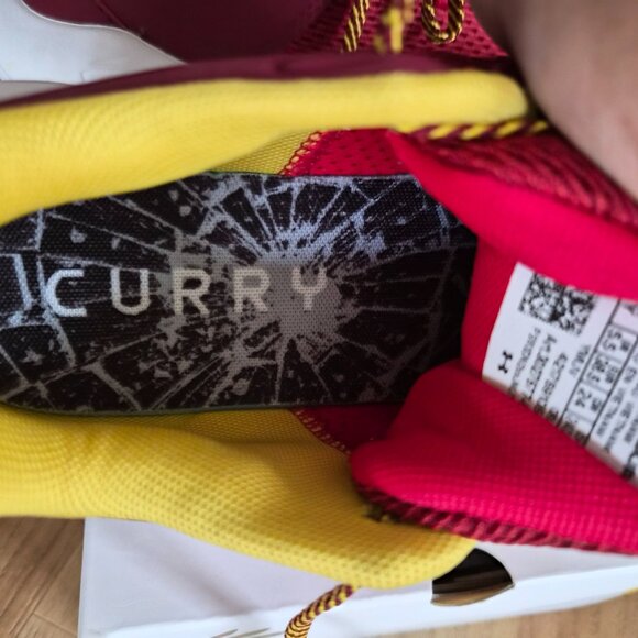 Under Armour Curry 11 Bruce Lee Fire (GS), wore 2x, 95% New! - Picture 6 of 10